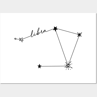 Libra Constellation Drawing Sticker Posters and Art